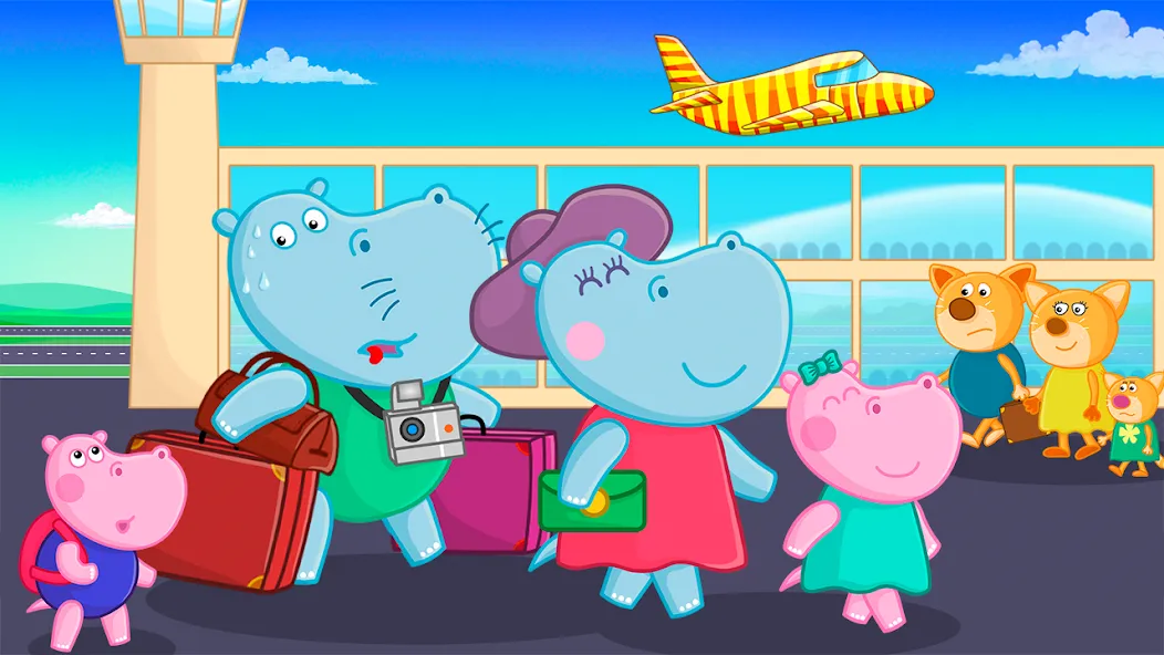 Скачать взлом Hippo: Airport Profession Game  [МОД Бесконечные монеты] — полная версия apk на Андроид screen 4