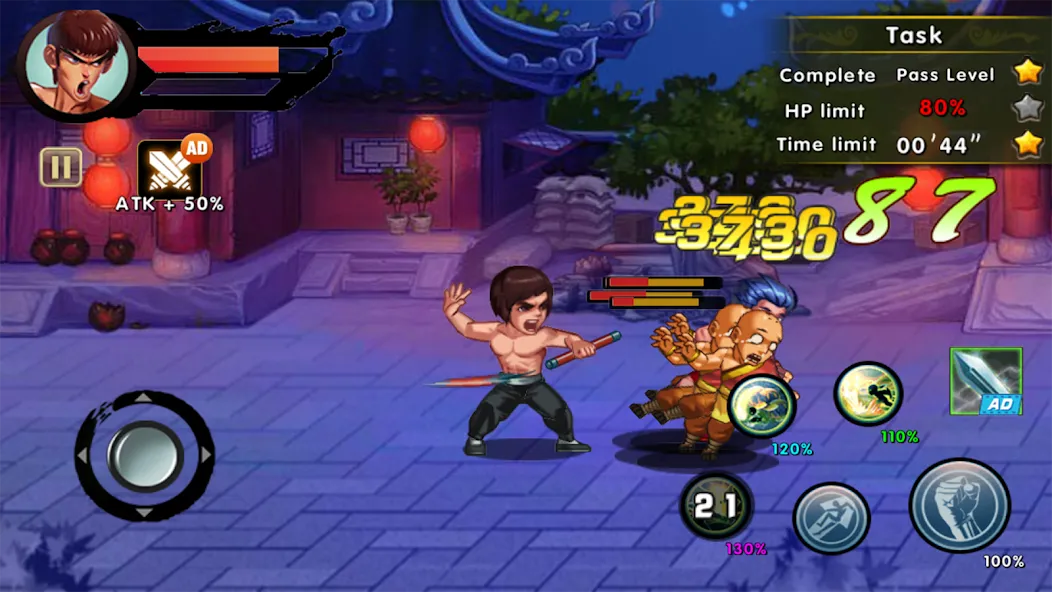 Взломанная Kung Fu Attack: Final Fight (Кунгфу Атака)  [МОД Все открыто] — последняя версия apk на Андроид screen 3