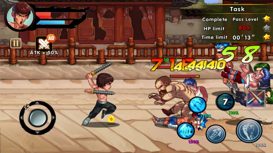 Взломанная Kung Fu Attack: Final Fight (Кунгфу Атака)  [МОД Все открыто] — последняя версия apk на Андроид screen 4