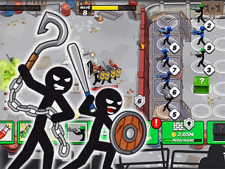 Скачать взлом Stickman Defenders: Stick War  [МОД Много денег] — последняя версия apk на Андроид screen 3