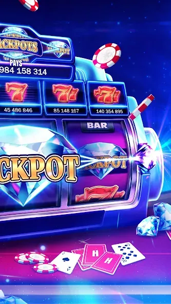 Скачать взломанную Huuuge Casino Slots Vegas 777 (Хьюдж Казино Слотс Вегас 777)  [МОД Меню] — полная версия apk на Андроид screen 2