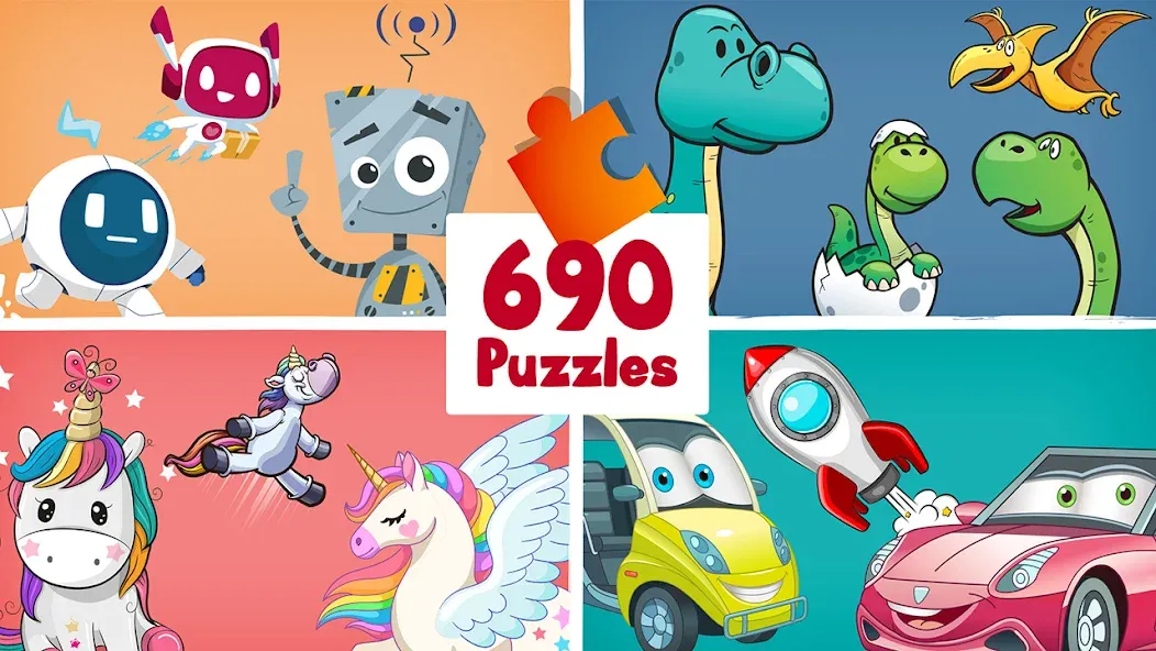 Скачать взлом 690 Puzzles for preschool kids  [МОД Все открыто] — полная версия apk на Андроид screen 1