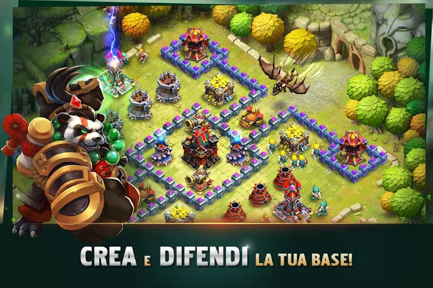 Скачать взломанную Clash of Lords 2: Italiano (Клэш оф Лордс 2)  [МОД Menu] — последняя версия apk на Андроид screen 1