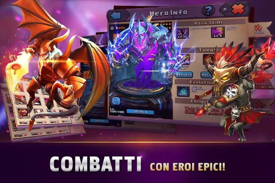 Скачать взломанную Clash of Lords 2: Italiano (Клэш оф Лордс 2)  [МОД Menu] — последняя версия apk на Андроид screen 2