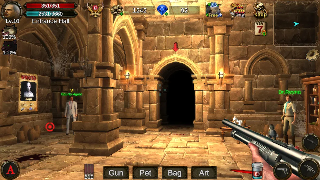 Скачать взломанную Dungeon Shooter : Dark Temple (Данжен Шутер)  [МОД Бесконечные деньги] — стабильная версия apk на Андроид screen 1