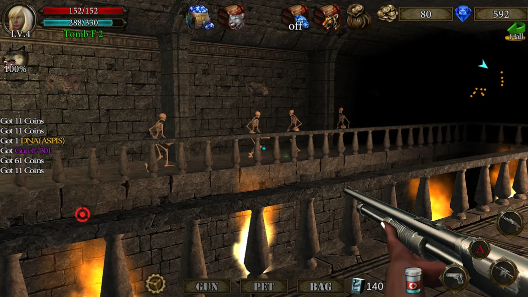 Скачать взломанную Dungeon Shooter : Dark Temple (Данжен Шутер)  [МОД Бесконечные деньги] — стабильная версия apk на Андроид screen 3