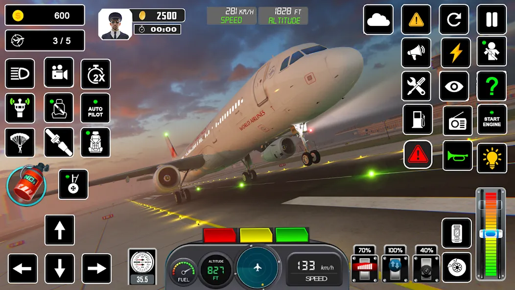 Взлом Pilot Flight Simulator Games  [МОД Unlimited Money] — полная версия apk на Андроид screen 1