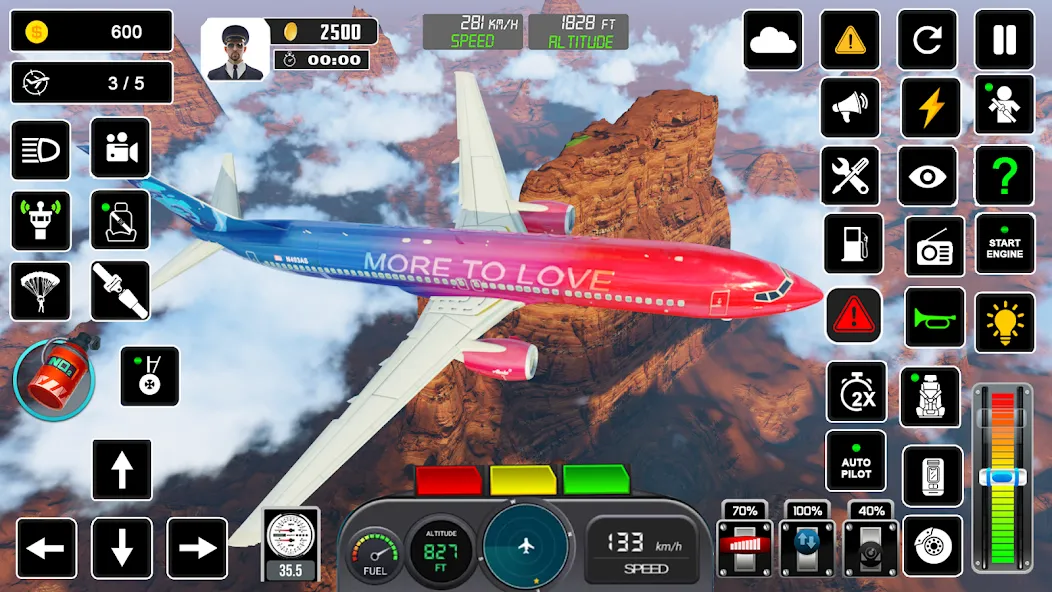 Взлом Pilot Flight Simulator Games  [МОД Unlimited Money] — полная версия apk на Андроид screen 4