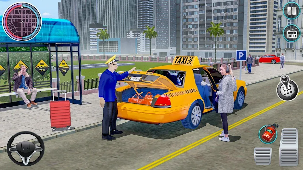 Взломанная City Taxi Driving: Taxi Games  [МОД Menu] — последняя версия apk на Андроид screen 3