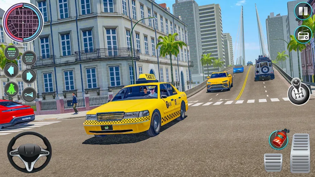 Взломанная City Taxi Driving: Taxi Games  [МОД Menu] — последняя версия apk на Андроид screen 4