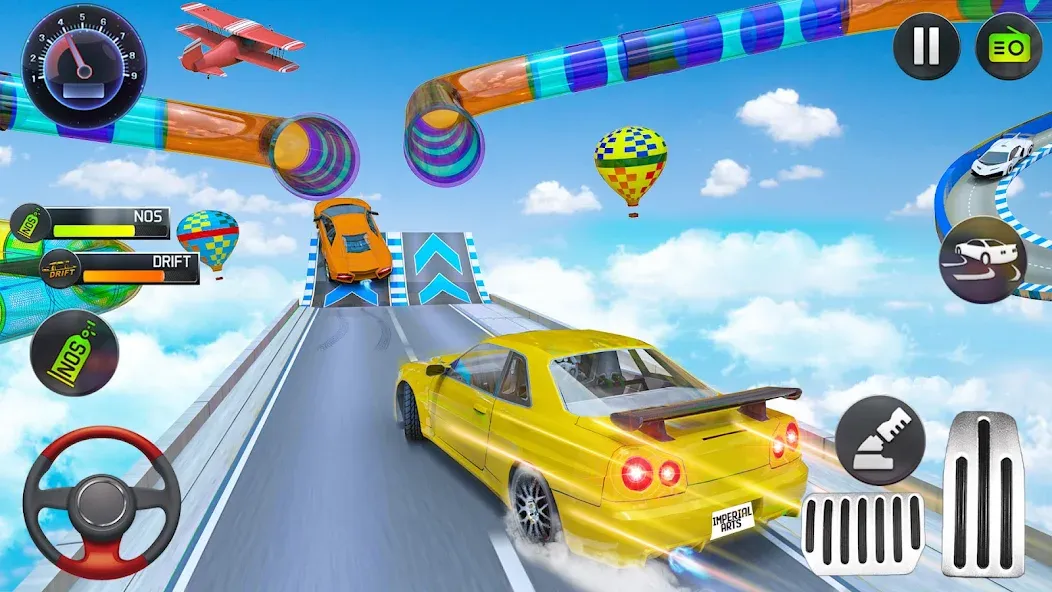 Взломанная Mega Ramp Car Stunts Race Game  [МОД Menu] — последняя версия apk на Андроид screen 2