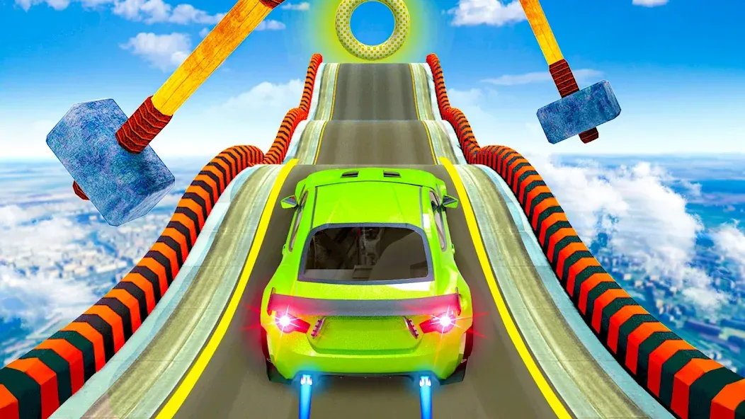 Взломанная Mega Ramp Car Stunts Race Game  [МОД Menu] — последняя версия apk на Андроид screen 5