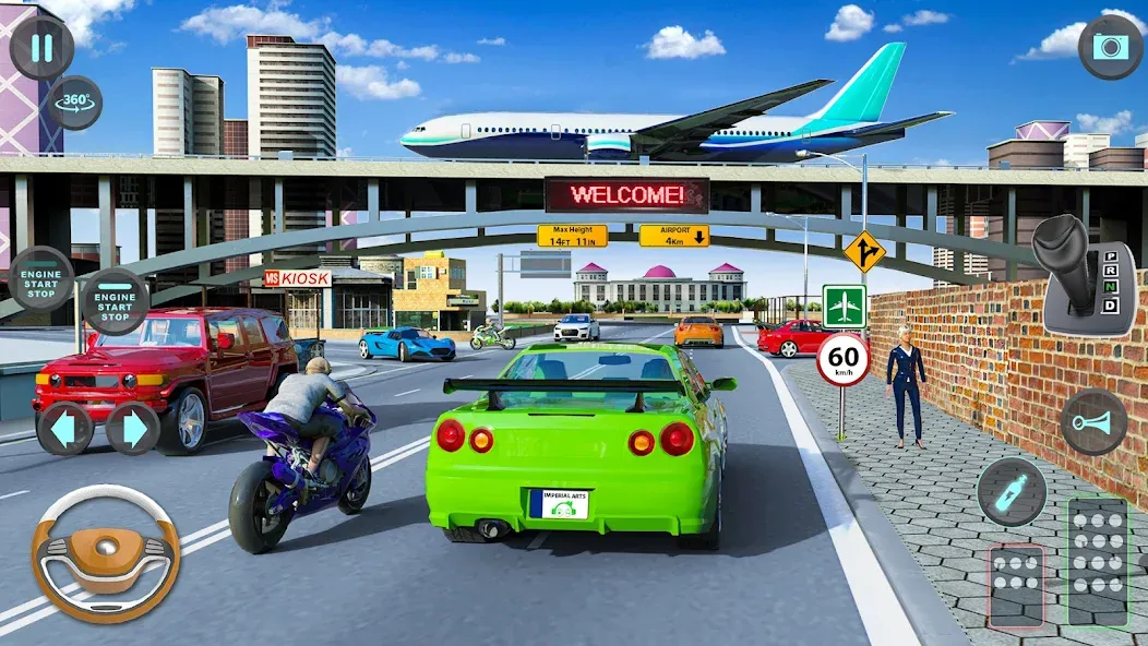 Взлом Modern Car Driving School Game  [МОД Mega Pack] — последняя версия apk на Андроид screen 1