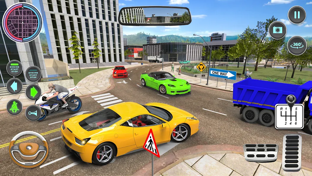 Взлом Modern Car Driving School Game  [МОД Mega Pack] — последняя версия apk на Андроид screen 4