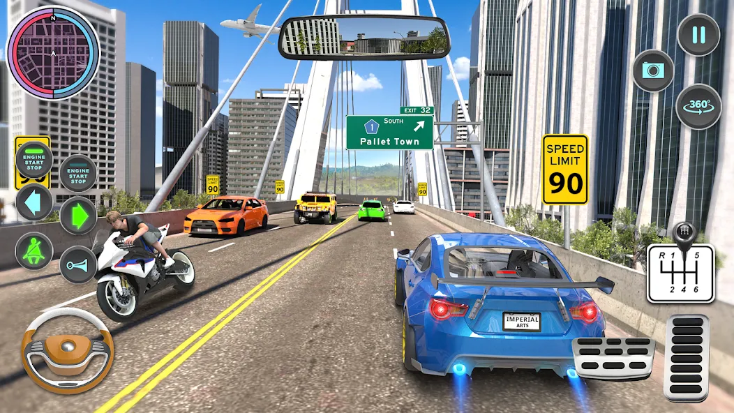 Взлом Modern Car Driving School Game  [МОД Mega Pack] — последняя версия apk на Андроид screen 5