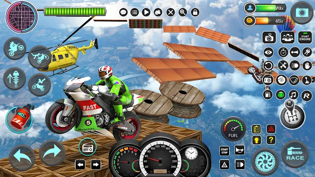 Взломанная Mega Ramp Bike Stunts Games 3D  [МОД Бесконечные деньги] — последняя версия apk на Андроид screen 3