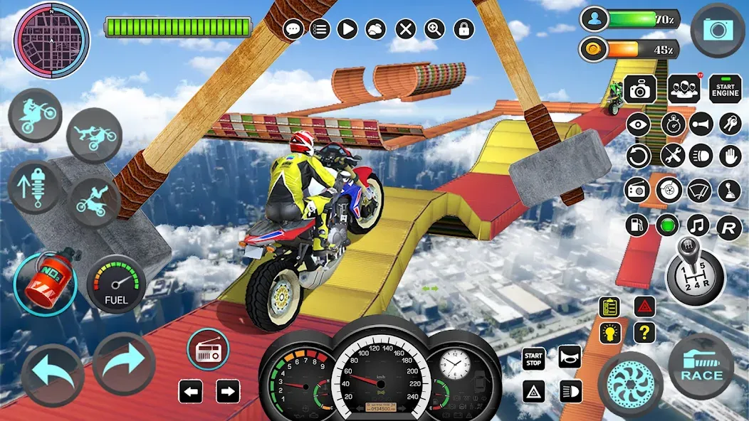 Взломанная Mega Ramp Bike Stunts Games 3D  [МОД Бесконечные деньги] — последняя версия apk на Андроид screen 4