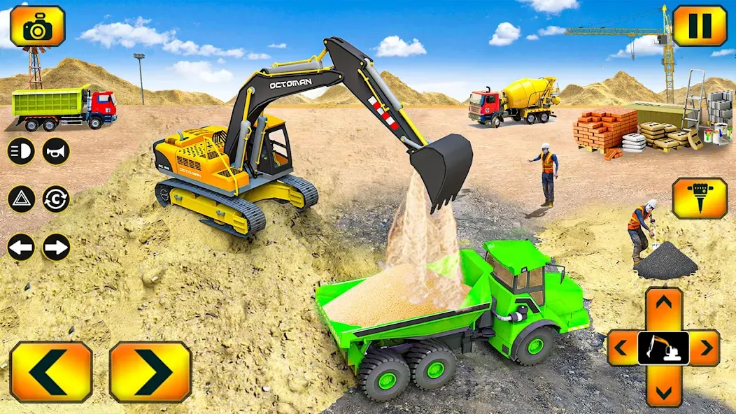 Скачать взломанную Sand Excavator Simulator Games  [МОД Mega Pack] — последняя версия apk на Андроид screen 2