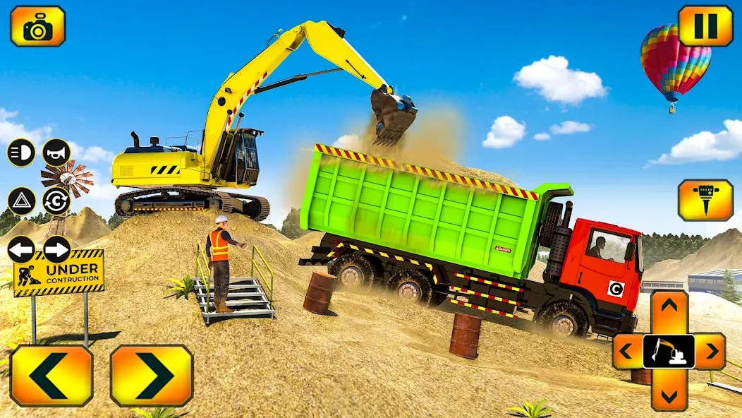 Скачать взломанную Sand Excavator Simulator Games  [МОД Mega Pack] — последняя версия apk на Андроид screen 5