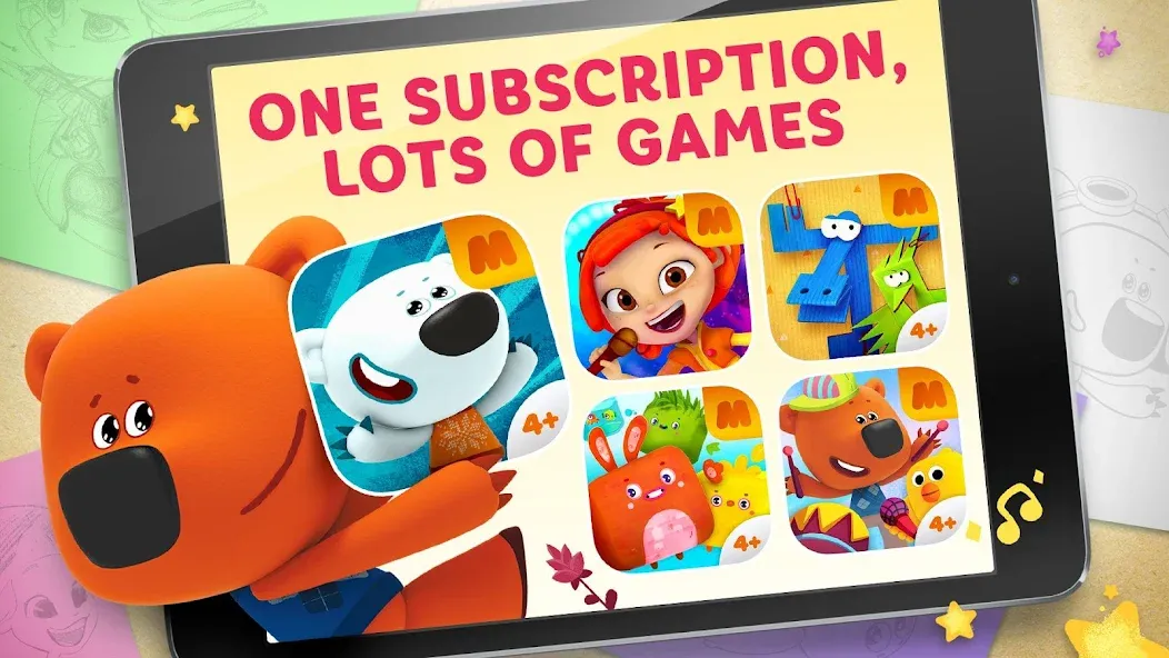 Взлом Be-be-bears — Creative world  [МОД Много монет] — последняя версия apk на Андроид screen 1