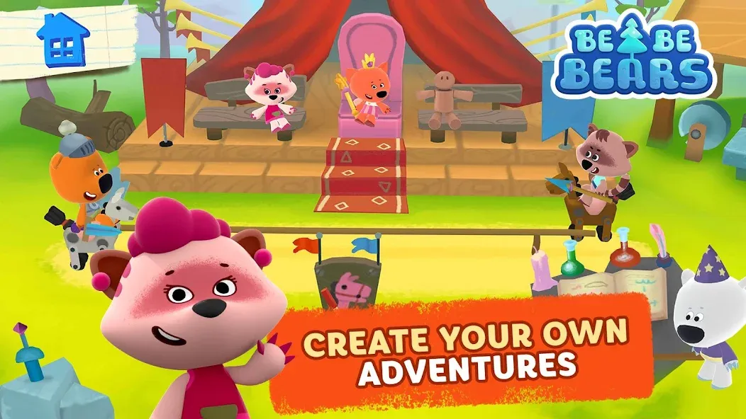 Взлом Be-be-bears — Creative world  [МОД Много монет] — последняя версия apk на Андроид screen 4