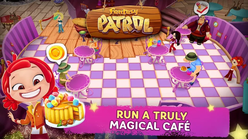 Скачать взлом Fantasy Patrol: Cafe  [МОД Unlocked] — полная версия apk на Андроид screen 1