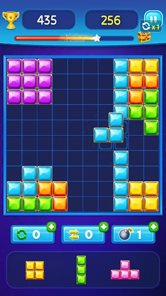 Скачать взлом Block Puzzle — Gem Block (Блокпазл блокголоволомка)  [МОД Unlimited Money] — полная версия apk на Андроид screen 2