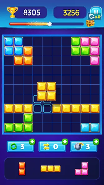 Скачать взлом Block Puzzle — Gem Block (Блокпазл блокголоволомка)  [МОД Unlimited Money] — полная версия apk на Андроид screen 4