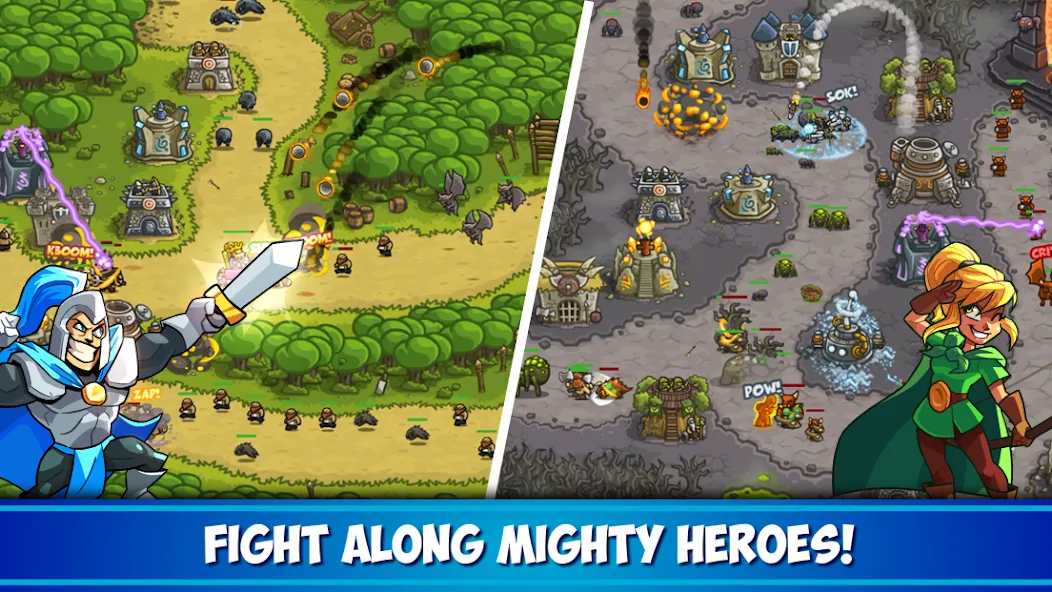 Скачать взлом Kingdom Rush Tower Defense TD (Кингдом Раш)  [МОД Меню] — последняя версия apk на Андроид screen 3