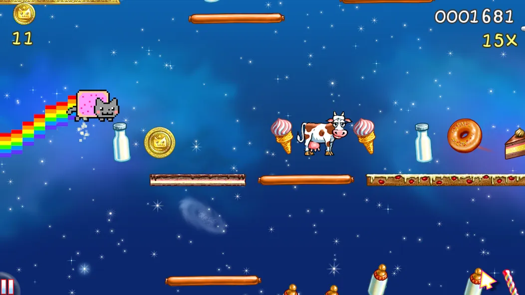 Взлом Nyan Cat: Lost In Space (Нян Кэт)  [МОД Unlocked] — стабильная версия apk на Андроид screen 1