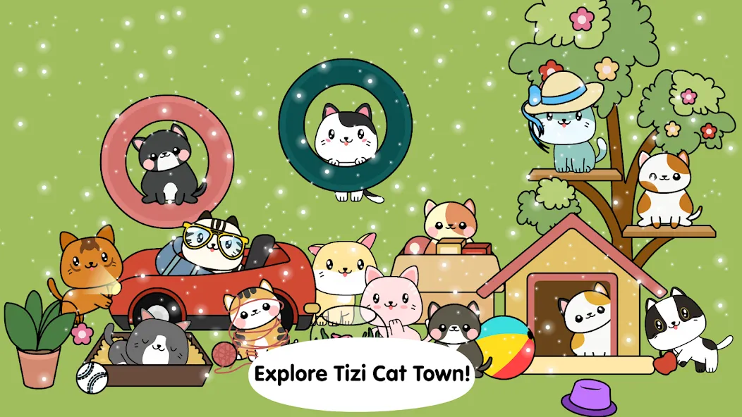 Взлом My Cat Town — Tizi Pet Games  [МОД Бесконечные монеты] — последняя версия apk на Андроид screen 1