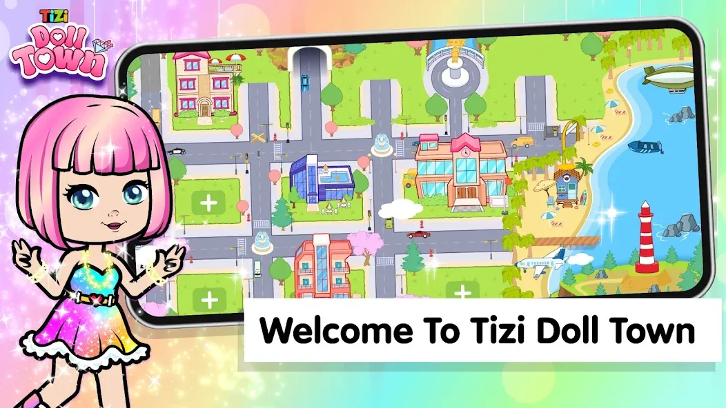 Скачать взлом Tizi Town: Doll Dress Up Games  [МОД Бесконечные деньги] — полная версия apk на Андроид screen 1
