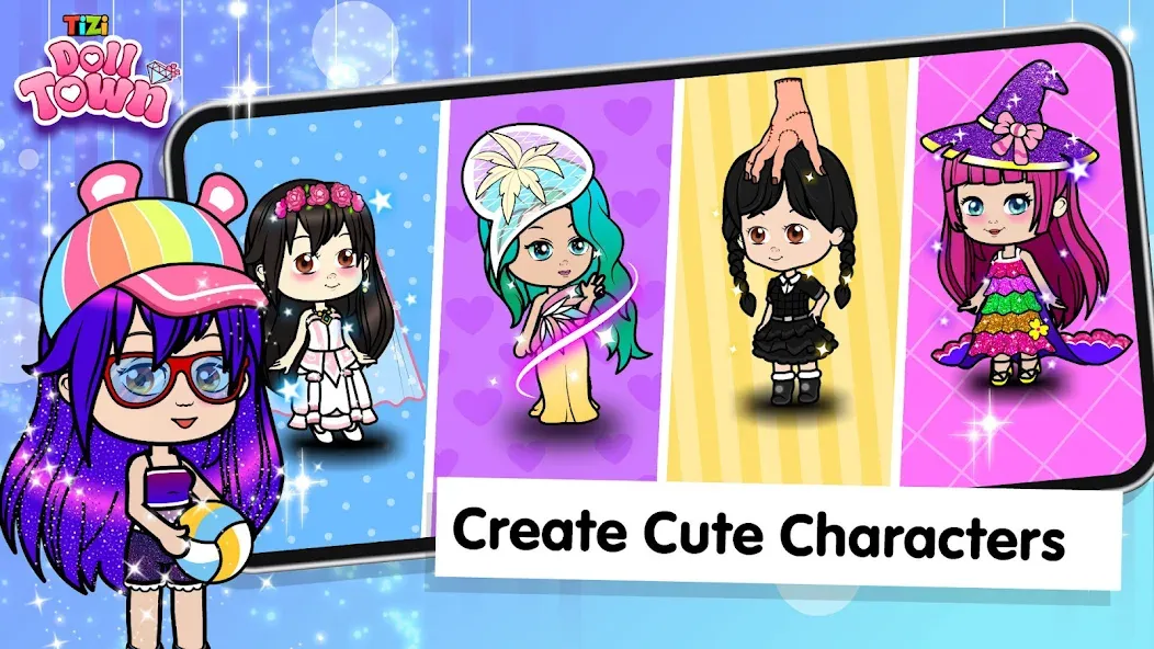 Скачать взлом Tizi Town: Doll Dress Up Games  [МОД Бесконечные деньги] — полная версия apk на Андроид screen 2