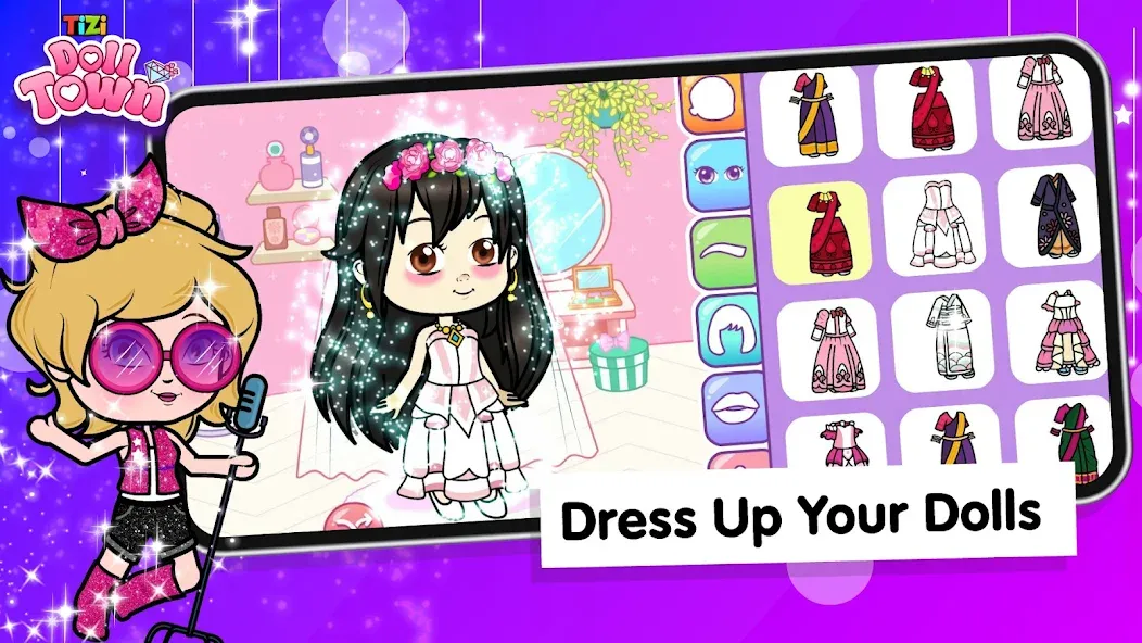 Скачать взлом Tizi Town: Doll Dress Up Games  [МОД Бесконечные деньги] — полная версия apk на Андроид screen 3