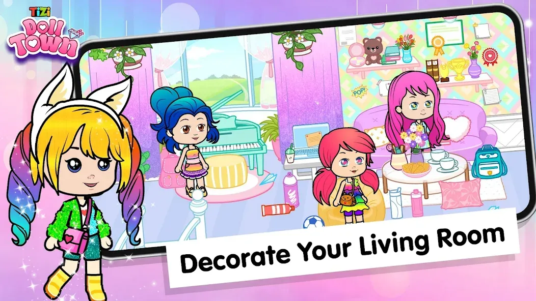 Скачать взлом Tizi Town: Doll Dress Up Games  [МОД Бесконечные деньги] — полная версия apk на Андроид screen 4