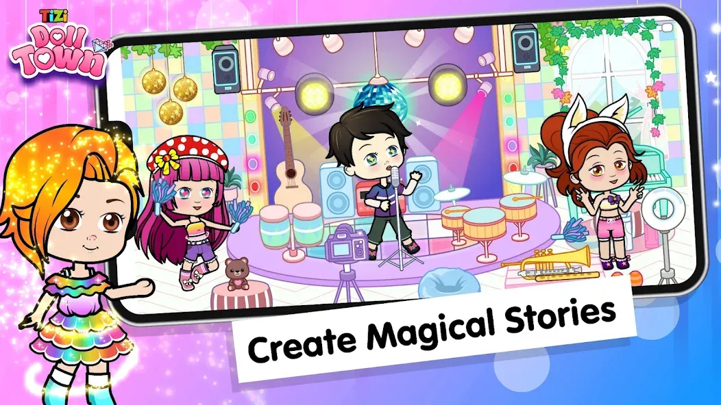 Скачать взлом Tizi Town: Doll Dress Up Games  [МОД Бесконечные деньги] — полная версия apk на Андроид screen 5