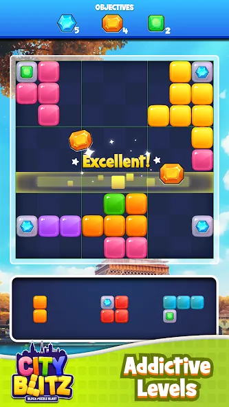 Взлом City Blitz-Block Puzzle Blast (Блок Головоломка Кинг)  [МОД Бесконечные деньги] — стабильная версия apk на Андроид screen 1