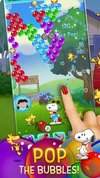 Взлом Bubble Shooter — Snoopy POP! (Бабл шутер)  [МОД Unlimited Money] — полная версия apk на Андроид screen 1