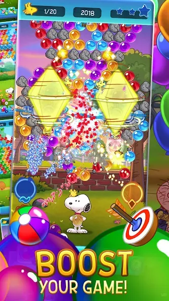 Взлом Bubble Shooter — Snoopy POP! (Бабл шутер)  [МОД Unlimited Money] — полная версия apk на Андроид screen 4