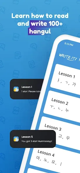 Скачать взломанную Write It! Korean  [МОД Все открыто] — последняя версия apk на Андроид screen 1