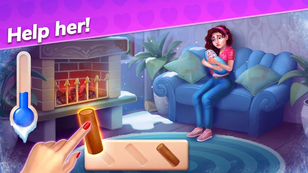 Скачать взломанную Emma's Mansion: Design & Match  [МОД Menu] — стабильная версия apk на Андроид screen 2