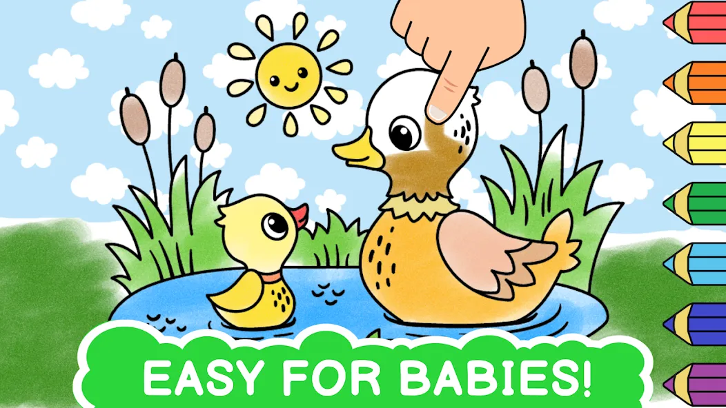 Скачать взломанную Easy coloring book for kids  [МОД Все открыто] — стабильная версия apk на Андроид screen 1