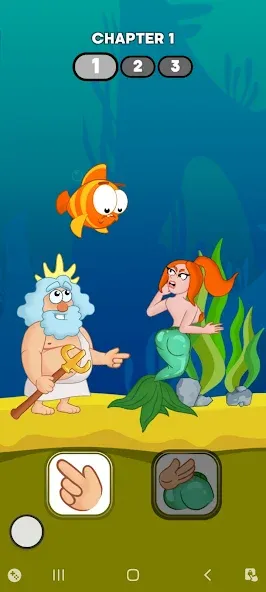 Взломанная Neptune vs Mermaid: Fish Prank (Нептун против Русалки)  [МОД Бесконечные монеты] — стабильная версия apk на Андроид screen 1