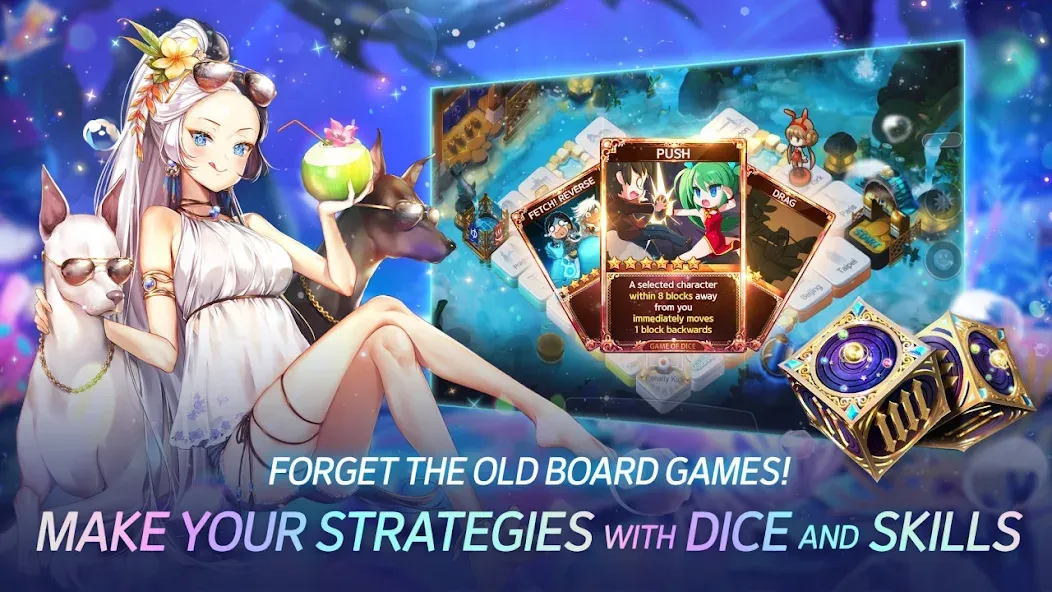 Взлом Game of Dice: Board&Card&Anime (Гейм оф Дайс)  [МОД Меню] — последняя версия apk на Андроид screen 3