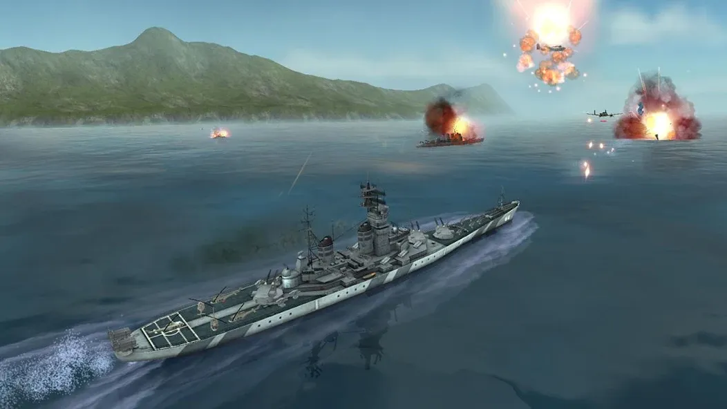 Скачать взлом WARSHIP BATTLE:3D World War II  [МОД Unlocked] — последняя версия apk на Андроид screen 2