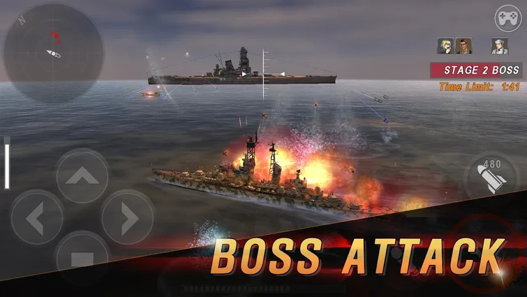 Скачать взлом WARSHIP BATTLE:3D World War II  [МОД Unlocked] — последняя версия apk на Андроид screen 5