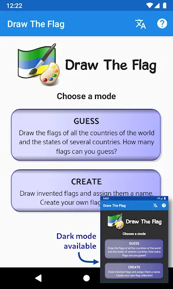 Взломанная Draw The Flag — Quiz & Maker  [МОД Menu] — стабильная версия apk на Андроид screen 1