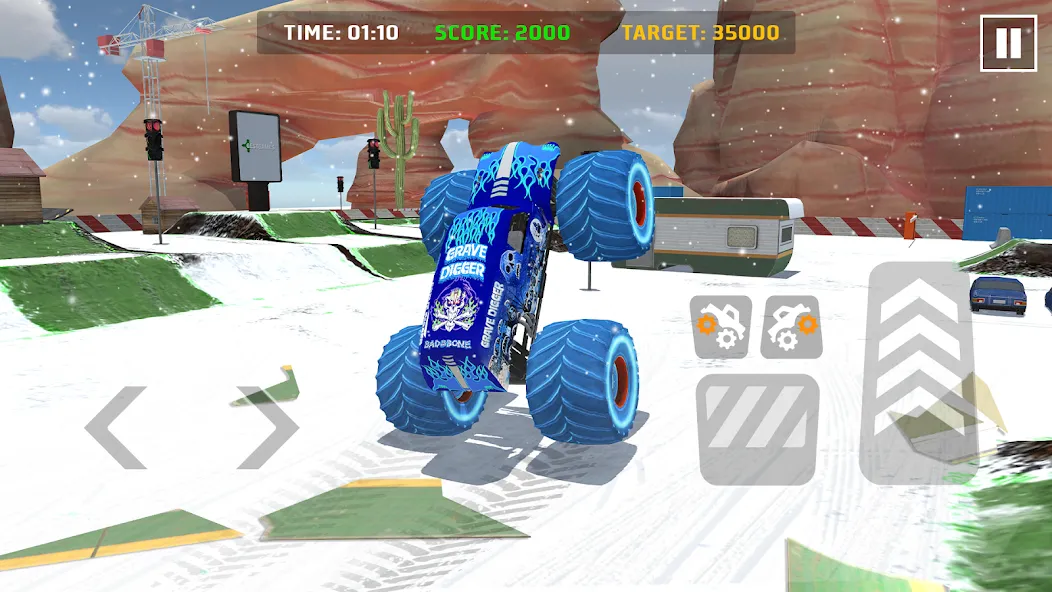 Скачать взлом Car Games: Monster Truck Stunt (Монстртрак стант)  [МОД Unlimited Money] — полная версия apk на Андроид screen 1