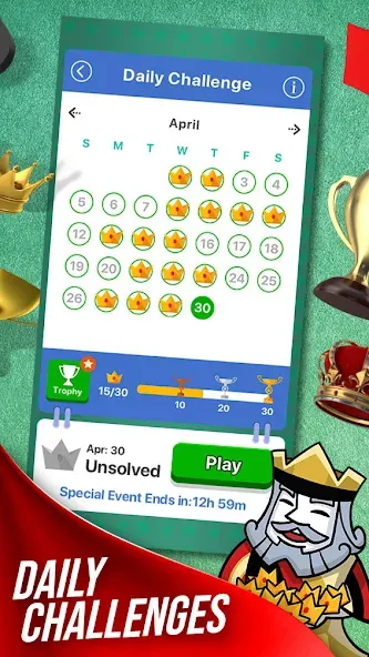 Скачать взлом Solitaire + Card Game by Zynga  [МОД Бесконечные деньги] — полная версия apk на Андроид screen 2