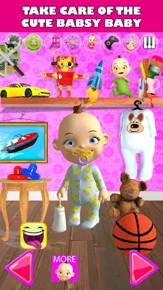 Скачать взлом Talking Babsy Baby  [МОД Menu] — полная версия apk на Андроид screen 1